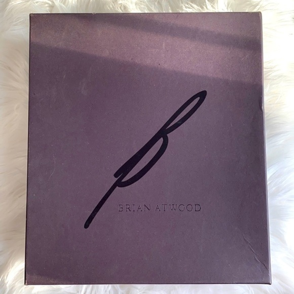 Brian Atwood Pinkston Open Toe Platform Wedge Heels Suede Sandals Tan Brown 7 37 - Picture 13 of 17